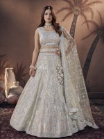 Off White Premium Net Lehenga Choli